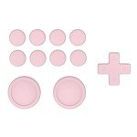 PlayVital Silicone Button Covers and Thumb Grip Set for Nintendo Switch/OLED Joycon/Switch Lite, ABXY Directional Key Button Caps for Nintendo Switch/OLED/Lite with Switch Lite D-Pad Button Cap, Pink