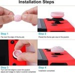 PERFECTSIGHT Cute Switch Thumb Grip Caps Compatible with Nintendo OLED/Lite Console, Kawaii Soft Skin Silicone 3D Analog Stick Button Cover for NS Joycon Controller, 4PCS Joystick Cap (Question Block)