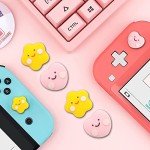PERFECTSIGHT Switch Thumb Grips, Cute Joystick Caps Thumbstick Cover for Nintendo Switch Lite/Switch OLED, 4 PCS Analog Stick Button Cover for NS Joycon Controller Accessories,Star+Heart