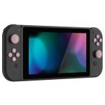 PlayVital Silicone Button Covers and Thumb Grip Set for Nintendo Switch/OLED Joycon/Switch Lite, ABXY Directional Key Button Caps for Nintendo Switch/OLED/Lite with Switch Lite D-Pad Button Cap, Pink