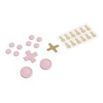 PlayVital Silicone Button Covers and Thumb Grip Set for Nintendo Switch/OLED Joycon/Switch Lite, ABXY Directional Key Button Caps for Nintendo Switch/OLED/Lite with Switch Lite D-Pad Button Cap, Pink