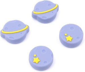 GeekShare Thumb Grip Caps Compatible with Switch/OLED/Switch Lite,Soft Silicone Joystick Rocker Cover,4PCS (Purple)