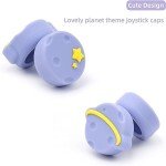 GeekShare Thumb Grip Caps Compatible with Switch/OLED/Switch Lite,Soft Silicone Joystick Rocker Cover,4PCS (Purple)