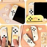 Hamee Hello Kitty and Friends Thumb Grips Compatible with Nintendo Switch OLED/Switch Lite, Character Joystick Grip Cover Caps – Pompompurin and Cinnamoroll (Latte Bear)