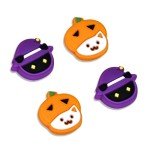 DLseego 4Pcs Thumb Grip Caps for Nintendo Switch, Joystick Caps Soft Silicone Cover for Button Joy Con Controllers Protective Thumb Stick, Anti-Slip Analog Cover for Switch Lite & OLED-Orange Purple