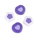 GeekShare Cute Silicone Joycon Thumb Grip Caps Kawaii Thumbstick Caps Joystick Cover Compatible with Switch/OLED/Switch Lite,2Pairs/4PCS - Cream Heart Dark Version
