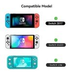 GeekShare Cute Silicone Joycon Thumb Grip Caps Kawaii Thumbstick Caps Joystick Cover Compatible with Switch/OLED/Switch Lite,2Pairs/4PCS - Cream Heart Dark Version
