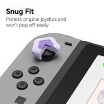 GeekShare Cute Silicone Joycon Thumb Grip Caps Kawaii Thumbstick Caps Joystick Cover Compatible with Switch/OLED/Switch Lite,2Pairs/4PCS - Cream Heart Dark Version