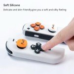 GeekShare Cute Silicone Cross D-Pad Button Caps Set Joystick Cover - ABXY Key Buttons Sticker Compatible with Switch/OLED Joy-Con - Pumpkin & Ghost