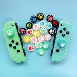Epstur 28 Pieces Replacement Soft Silicone Cat Paw Design Thumb Grip Caps Thumb Grips Analog Stick Cover Compatible with Nintendo Switch, Switch Lite/OLED and Joy Con Controller