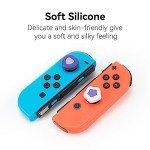 GeekShare Cute Silicone Joycon Thumb Grip Caps Kawaii Thumbstick Caps Joystick Cover Compatible with Switch/OLED/Switch Lite,2Pairs/4PCS - Cream Heart Dark Version