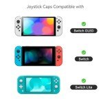 GeekShare 4PCS Thumb Grip Caps Compatible with Switch/OLED/Switch Lite,Soft Silicone Joystick Rocker Cover - Bear Cookies