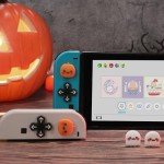 GeekShare Cute Silicone Cross D-Pad Button Caps Set Joystick Cover - ABXY Key Buttons Sticker Compatible with Switch/OLED Joy-Con - Pumpkin & Ghost