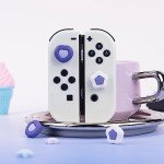 GeekShare Cute Silicone Joycon Thumb Grip Caps Kawaii Thumbstick Caps Joystick Cover Compatible with Switch/OLED/Switch Lite,2Pairs/4PCS - Cream Heart Dark Version