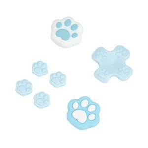 GeekShare Silicone Cat Paw Button Caps Thumb Grips Set, Joystick Cover Caps Compatible with Switch/OLED - Blue