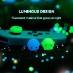 GeekShare Cute Luminous Silicone Joy Con Thumb Grip Caps, Joystick Cover Compatible with Switch/OLED/Switch Lite, 4PCS