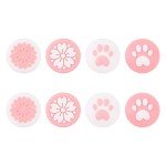 BENBO 8PCS Thumb Grip Caps, Cat Claw Design and Analog Sakura Grips Joystick Caps for Nintendo Switch & Switch Lite, Silicone Cover for Joy-Con Controller