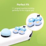 GeekShare Cross D-Pad Button Caps Thumb Grips Set,Silicone ABXY Key Buttons Sticker Compatible with Switch/OLED Joy Con (Blue & Purple)