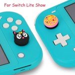 Owngen Cute Thumb Grip Caps for Nintendo Switch/Lite/OLED, Kawaii Magic Moon Joy-Stick Button Stick Cover 3D Analog Ergonomic Cap for NS Controller Joy-Cons (Luna)