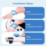 GeekShare Cross D-Pad Button Caps Thumb Grips Set,Silicone ABXY Key Buttons Sticker Compatible with Switch/OLED Joy Con (Blue & Purple)