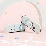 GeekShare Silicone Cat Paw Button Caps Thumb Grips Set, Joystick Cover Caps Compatible with Switch/OLED - Blue