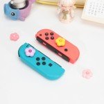 PERFECTSIGHT Silicone Joycon Thumb Grip Caps, Joystick Cover Compatible with Nintendo Switch/OLED/Switch Lite,4PCS (4 Color Flowers)