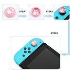 BENBO 8PCS Thumb Grip Caps, Cat Claw Design and Analog Sakura Grips Joystick Caps for Nintendo Switch & Switch Lite, Silicone Cover for Joy-Con Controller