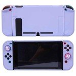 Dockable Case for Nintendo Switch - COMCOOL 3 in 1 Protective Cover Case for Nintendo Switch and Joy-Con Controller with Screen Protector and Thumb grips - Purple