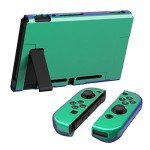eXtremeRate PlayVital Cover for Nintendo Switch, Protective Case Protector for Switch, Shock-Absorbent Anti-Scratch Dockable Easy to Install Durable Hard Shell Game Accessories, Chameleon Green Purple