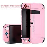Younik Switch Accessories Bundle, 17 in 1 Pink Switch Accessories Kit for Girls Include Switch Carrying Case, Adjustable Stand, Protective Case for Switch Console & J-Con Pink