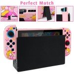 TIKOdirect Protective Case for Switch, Soft Full Skin Protective Cover with Pretty Cute Pattern, Silicone Slim Shockproof Back and Grip Case Only for Switch 2017, Princess