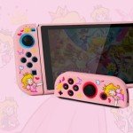 TIKOdirect Protective Case for Switch, Soft Full Skin Protective Cover with Pretty Cute Pattern, Silicone Slim Shockproof Back and Grip Case Only for Switch 2017, Princess