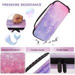 homicozy Purple Mermaid Hard Carrying Case for Nintendo Switch,Soft TPU Protective Case Cover with Portable Travel Case Compatible with Nintendo Switch for Girls