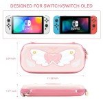 GeekShare Switch Carrying Case for Nintendo Switch/OLED,Portable Switch Case, Slim Hardshell Travel Carrying Case fit Switch Console & Game Accessories - Star Wings Series