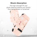 GeekShare Cute Plush Protective Case Cover Compatible with Standard Switch - Shock-Absorption and Anti-Scratch Skin Case for Switch - Plush Rabbit (for Switch 2017)