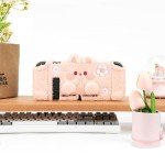 GeekShare Cute Plush Protective Case Cover Compatible with Standard Switch - Shock-Absorption and Anti-Scratch Skin Case for Switch - Plush Rabbit (for Switch 2017)