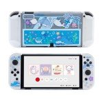 GeekShare Protective Case Slim Cover Case Compatible with Standard Switch Only - Shock-Absorption and Anti-Scratch Cover Skin for Switch - Shark Party (for Switch OLED Model)