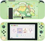 GeekShare Protective Case Compatible with Switch, Soft TPU Slim Case Cover Compatible with Switch Console and Joy Con Controller - Matcha Froggy