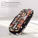 CutebriCase Nintendo Switch Case OLED Model, Carry Case for Nintendo Switch for Boy Girls-Travel Storage Hard Shell Cover with 16 Game Card Slot for Switch Console Joy-Con & Accessories,Bookshelf Cat