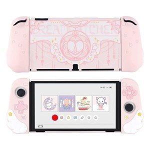GeekShare Protective Case Compatible with Switch OLED Console - Slim Cover Case with Ergonomic Design for Switch Model- Star Wings (For OLED Model)