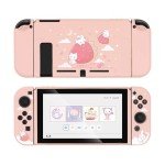 GeekShare Protective Case for Switch, Soft TPU Slim Case Cover Compatible with Switch Console and Joy Con - Strawberry Bunny (for Switch 2017)