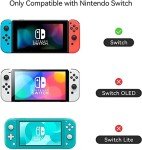 GeekShare Protective Case Compatible with Switch, Soft TPU Slim Case Cover Compatible with Switch Console and Joy Con Controller - Matcha Froggy