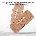 GeekShare Cute Plush Protective Case Cover Compatible with Switch - Shock-Absorption and Anti-Scratch - Plush Bear (for Switch OLED)