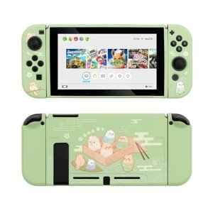 GeekShare Protective Case Compatible with Switch, Soft TPU Slim Case Cover Compatible with Switch Console and Joy Con (Little Parrots)