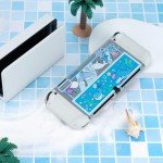GeekShare Protective Case Slim Cover Case Compatible with Standard Switch Only - Shock-Absorption and Anti-Scratch Cover Skin for Switch - Shark Party (for Switch OLED Model)