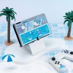 GeekShare Protective Case Slim Cover Case Compatible with Standard Switch Only - Shock-Absorption and Anti-Scratch Cover Skin for Switch - Shark Party (for Switch OLED Model)