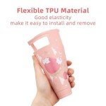 GeekShare Protective Case for Switch, Soft TPU Slim Case Cover Compatible with Switch Console and Joy Con - Strawberry Bunny (for Switch 2017)