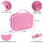 Glamgen Carrying Storage Case for Nintendo Switch,Large Storage Nintendo Switch Cases,Portable Travel All Hard Protective Bag with 16 Game Cards for Switch Controller and Accessories,Pink