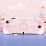 GeekShare Protective Case Compatible with Switch OLED Console - Slim Cover Case with Ergonomic Design for Switch Model- Star Wings (For OLED Model)