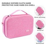 Glamgen Carrying Storage Case for Nintendo Switch,Large Storage Nintendo Switch Cases,Portable Travel All Hard Protective Bag with 16 Game Cards for Switch Controller and Accessories,Pink